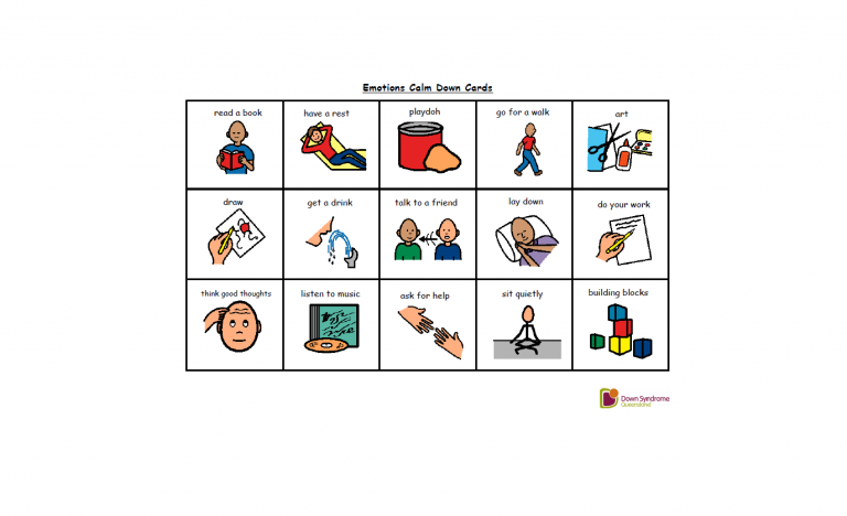 Emotional Regulation Choice Cards – Down Syndrome Australia Shop